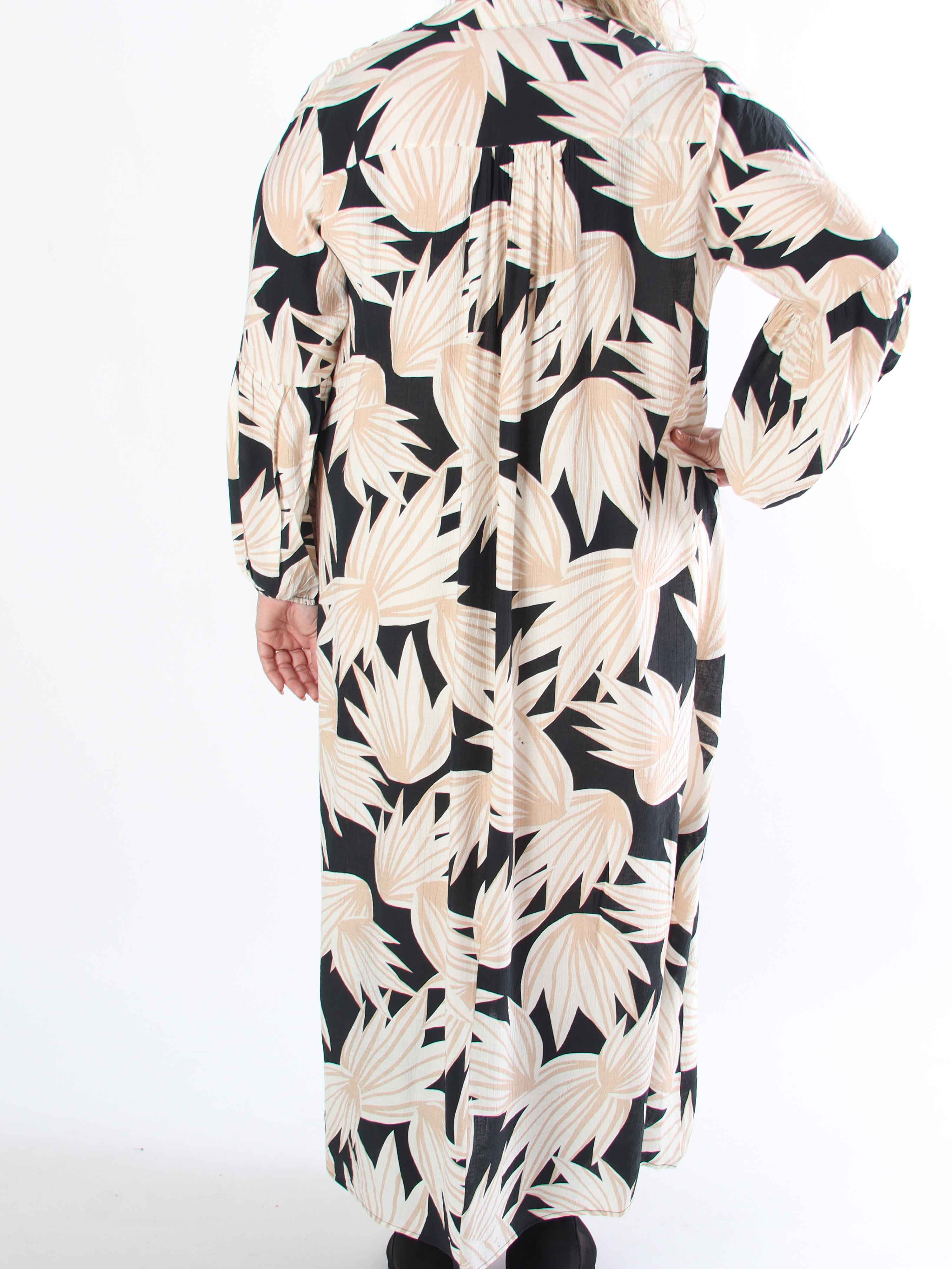 Emma - Söt lång boho viskos klänning i plus size